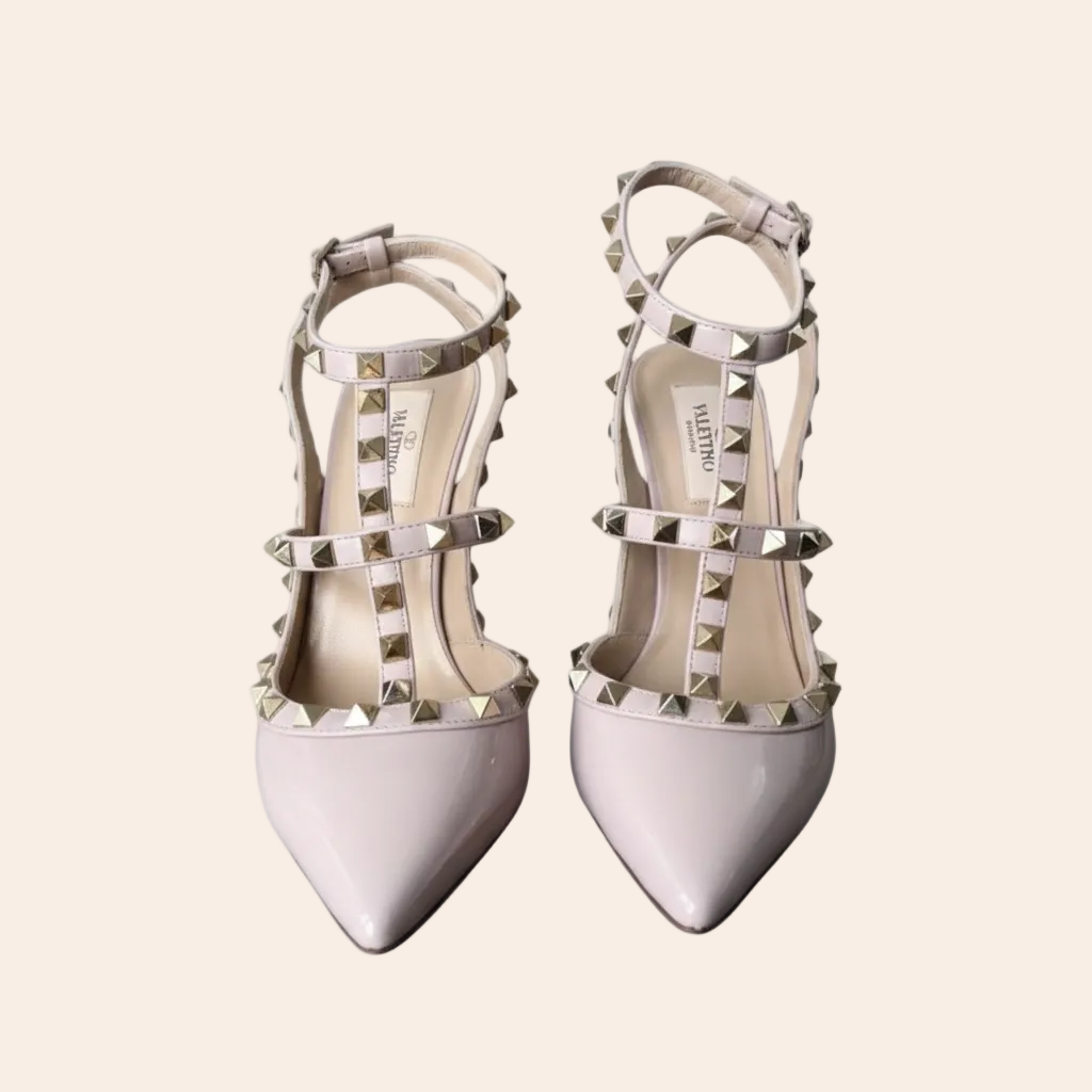 Valentino Garavani Nude Rockstud 100mm Pumps