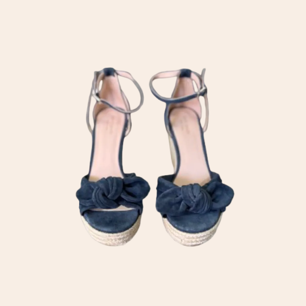 kate spade new york Tianna Suede Bow Wedge Espadrille Sandals.