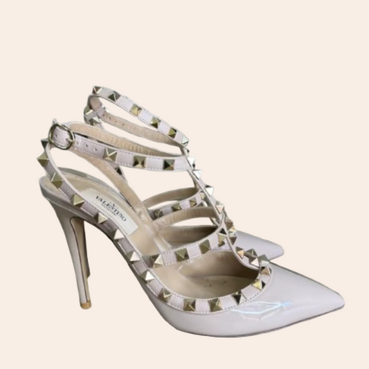 Valentino Garavani Nude Rockstud 100mm Pumps