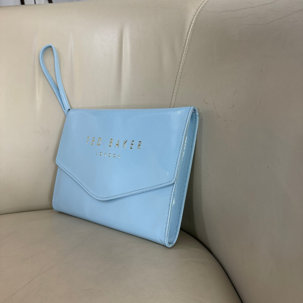Ted Baker Crinkie Clutch in light blue