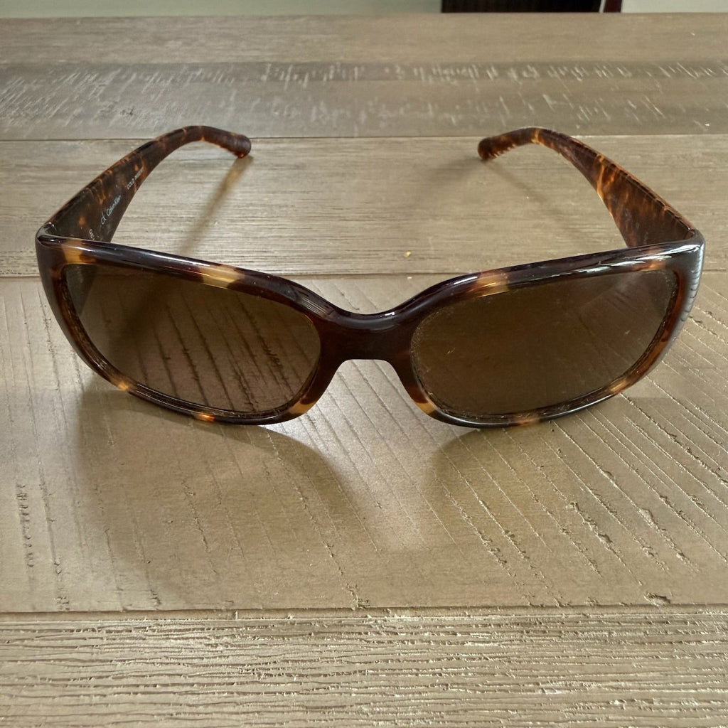 Calvin Klein Tortoise Rectangle Sunglasses