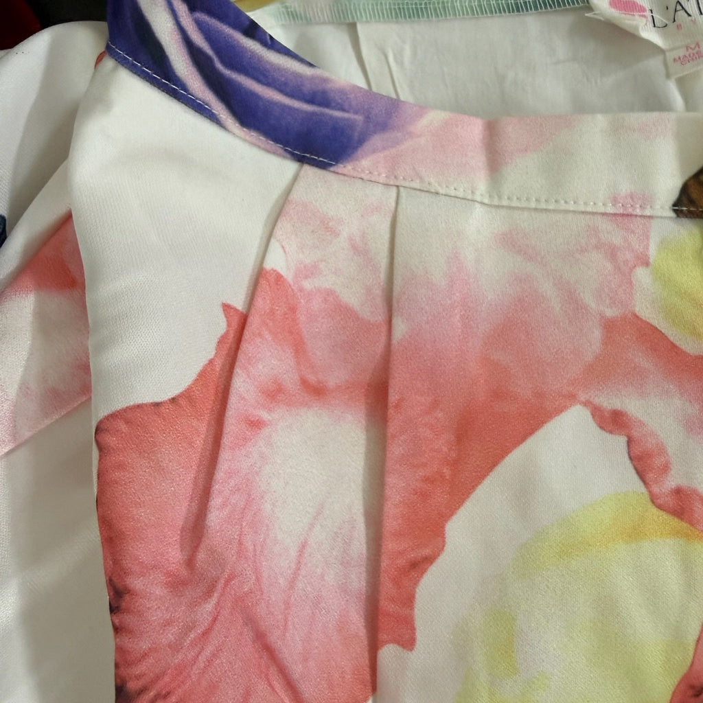 L'Atiste Floral Print Slim Cigarette Trousers