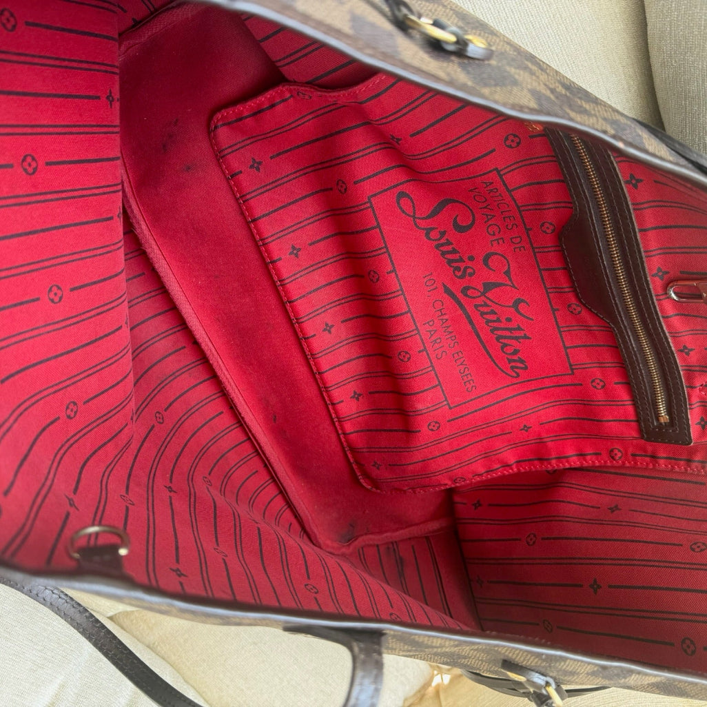 Louis Vuitton Neverfull MM Tote in Damier Ebene