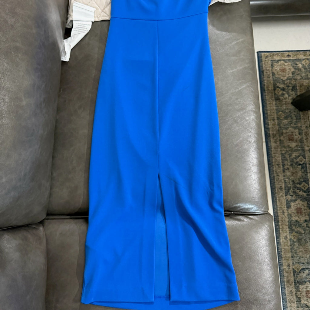 Ever New Ruched Midi Dress in Cobalt Blue