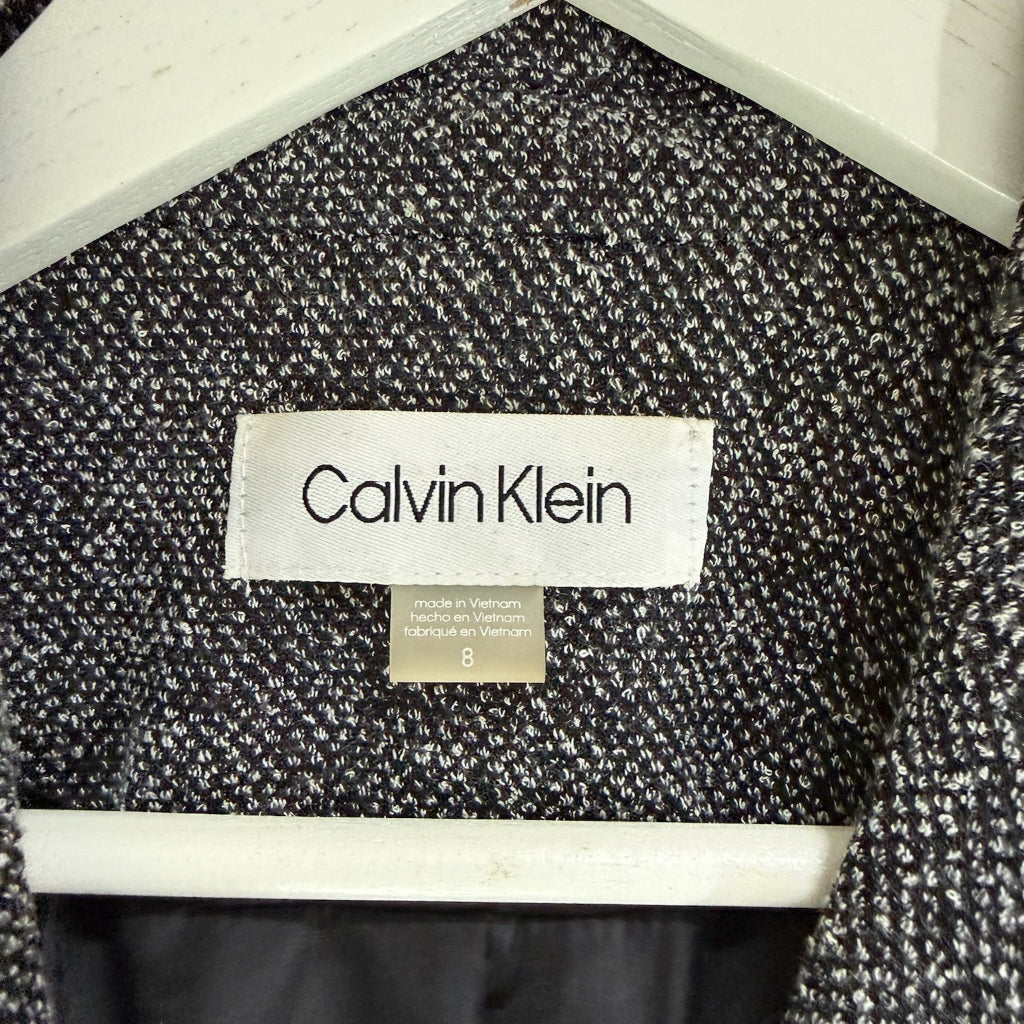 Calvin Klein Tweed Blazer in Grey