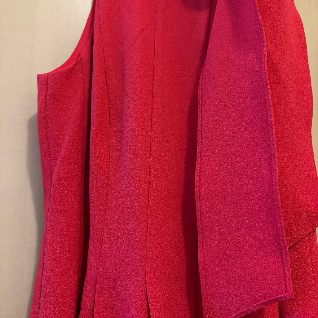 Vince Camuto Bow-Neck Halter Dress in Coral