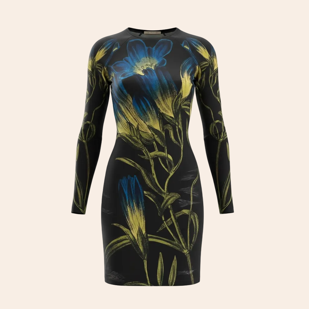 Christopher Kane Botanical Print Mini Dress