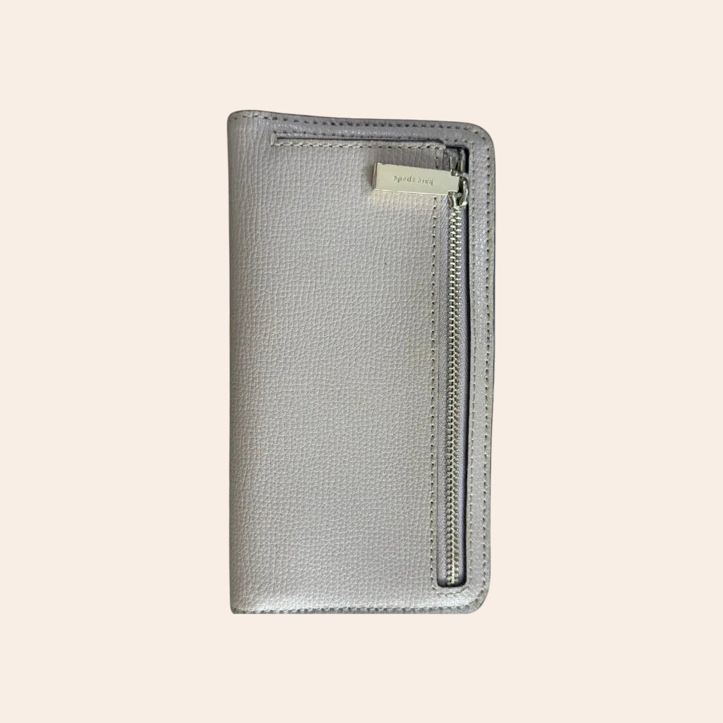 Kate Spade New York Large Slim Bifold Wallet in Pale Grey
