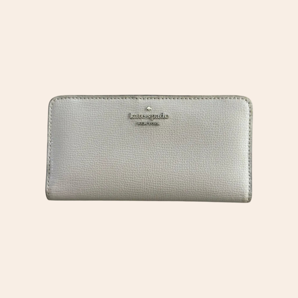 Kate Spade New York Large Slim Bifold Wallet in Pale Grey