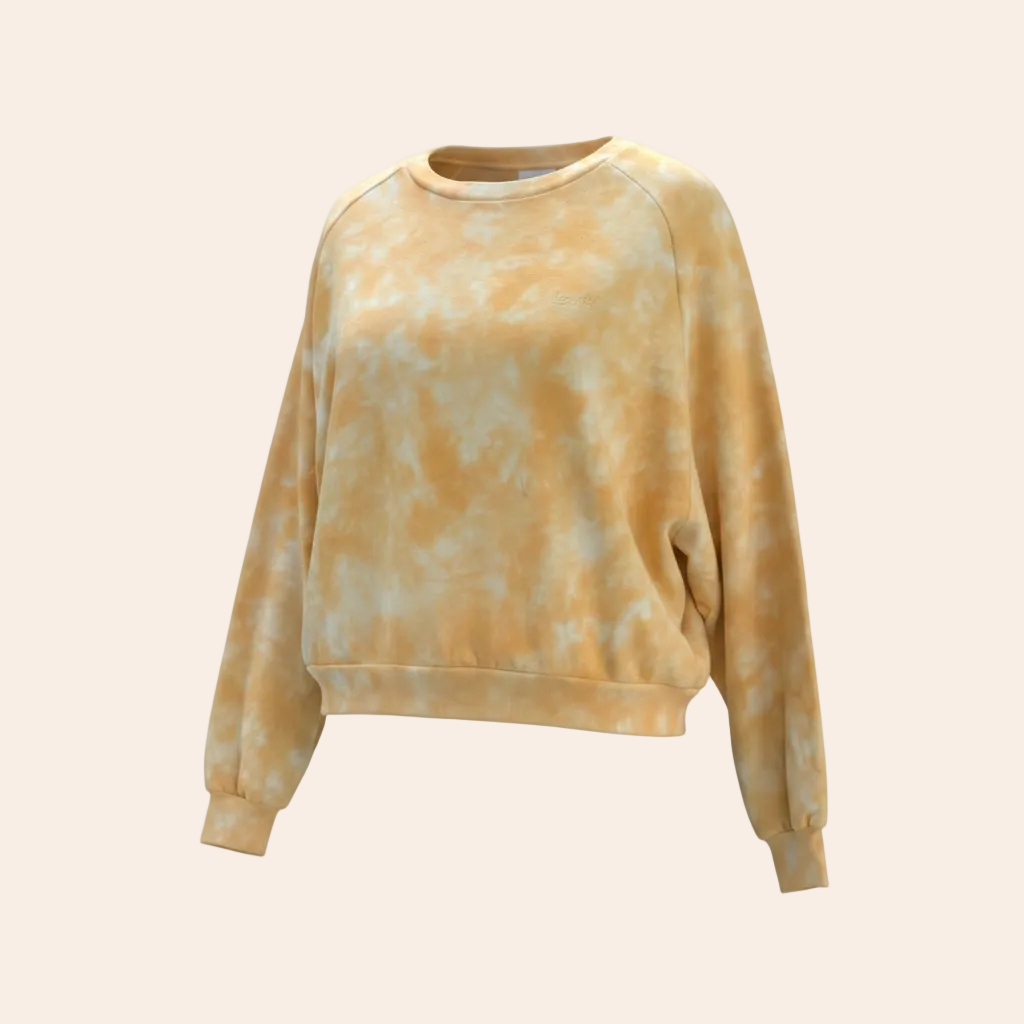 Levi's Oversized Tie-Dye Crewneck in Golden Yellow