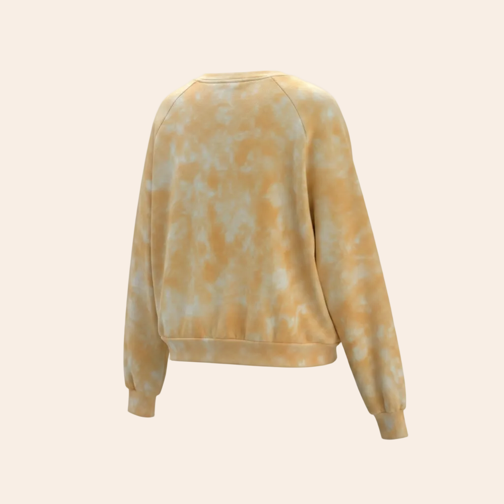 Levi's Oversized Tie-Dye Crewneck in Golden Yellow