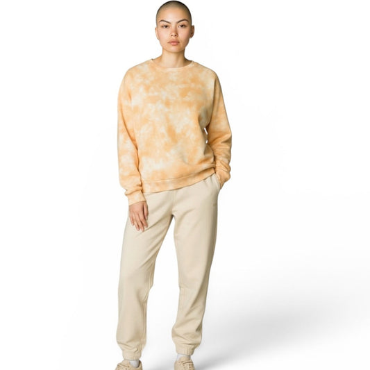 Levi's Oversized Tie-Dye Crewneck in Golden Yellow