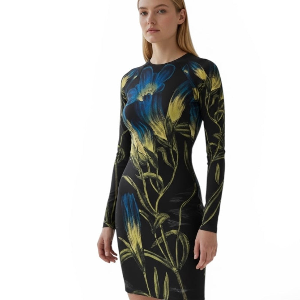 Christopher Kane Botanical Print Mini Dress