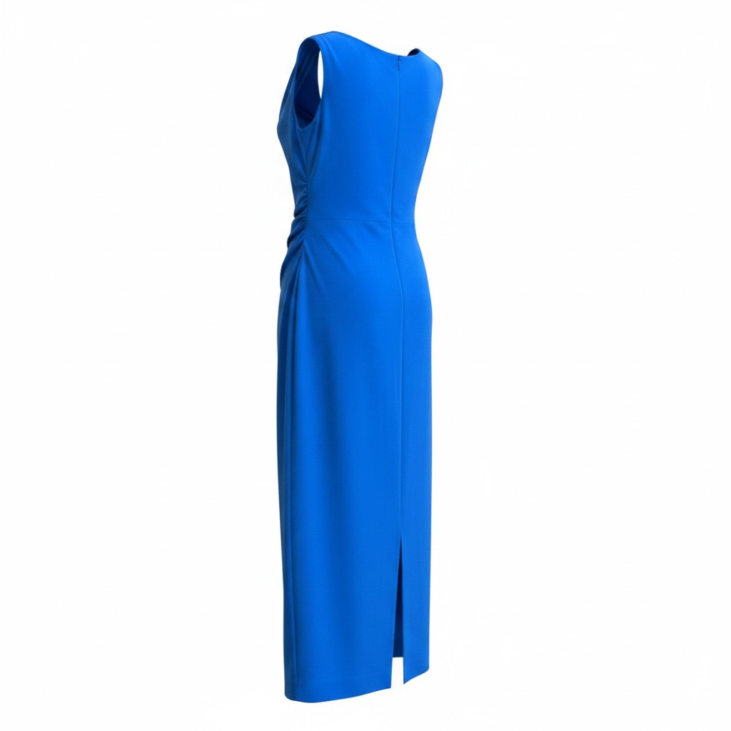 Ever New Ruched Midi Dress in Cobalt Blue