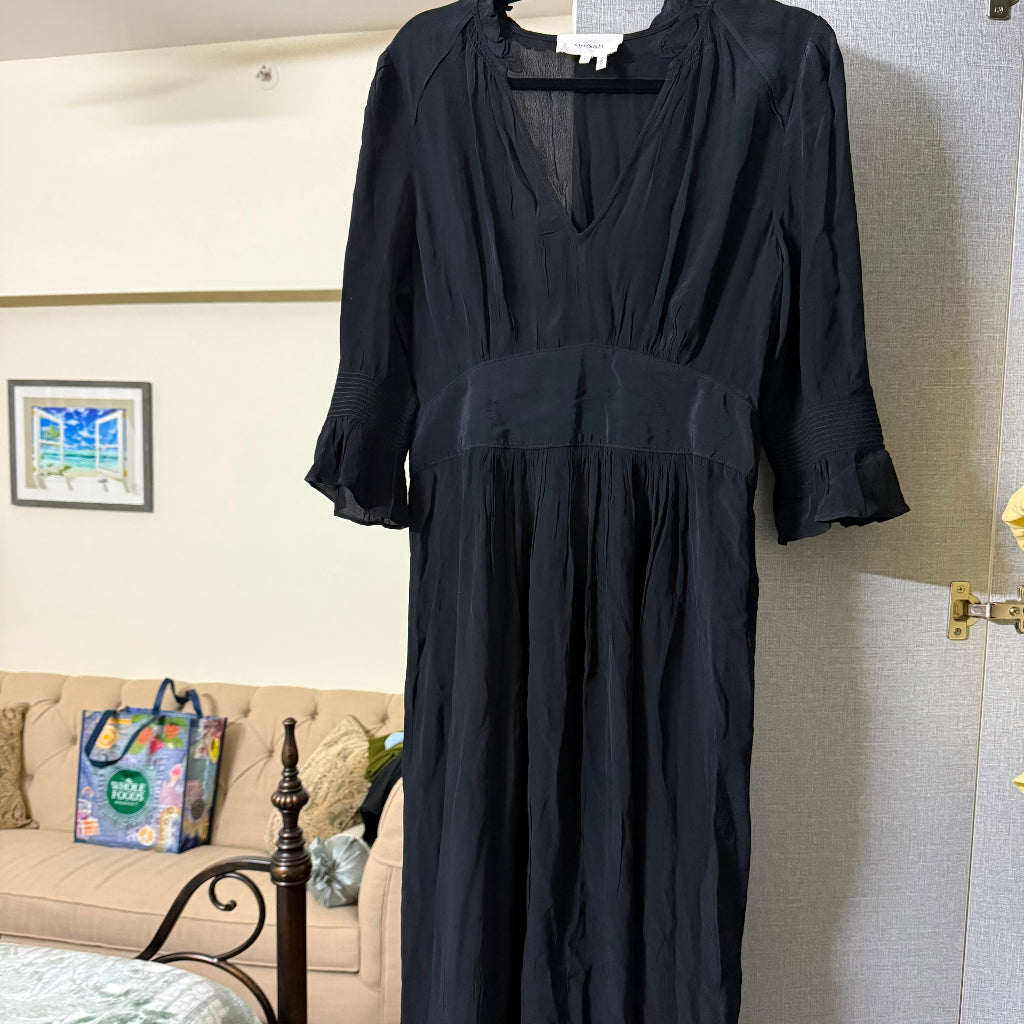 Ba&sh Vika Ruffled Midi Dress